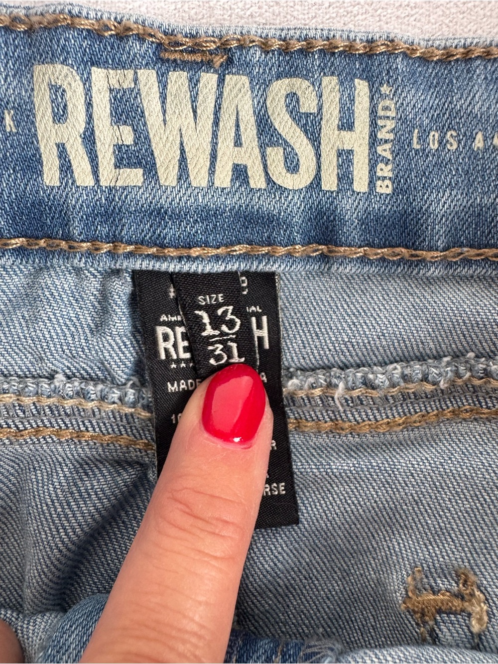 Rewash Women’s Denim Maxi Skirt Light Wash Raw Hem Front Slit Casual 13 31 - Picture 2 of 7